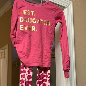 Place Pink and Gold Pajama Set